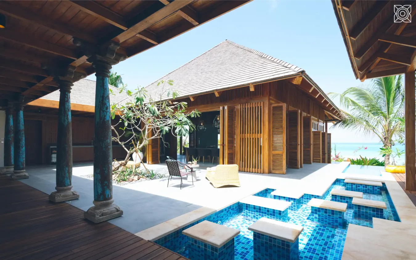 Oceanfront villa with pool deck and wooden pavilion, Zuri Zanzibar, Zanzibar & Pemba, Tanzania